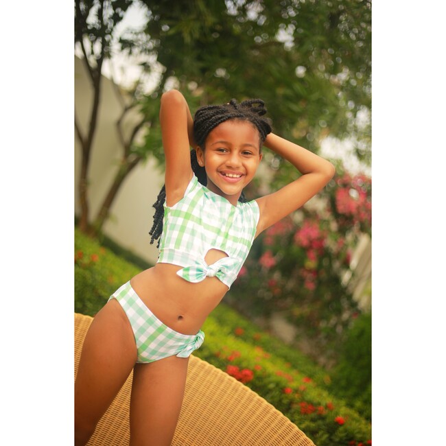 Ava Two-Piece Bikini, Green Square - Two Pieces - 3