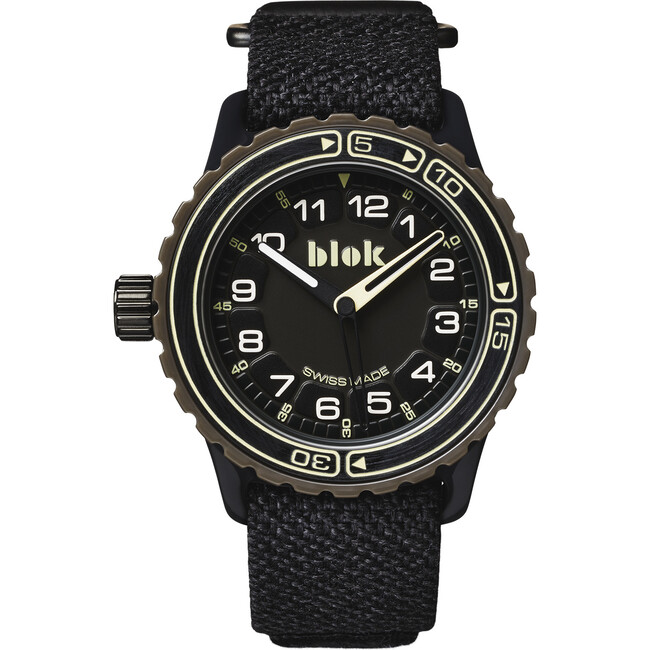 Blok 33 Watch, Jet Black & Sand - Watches - 1