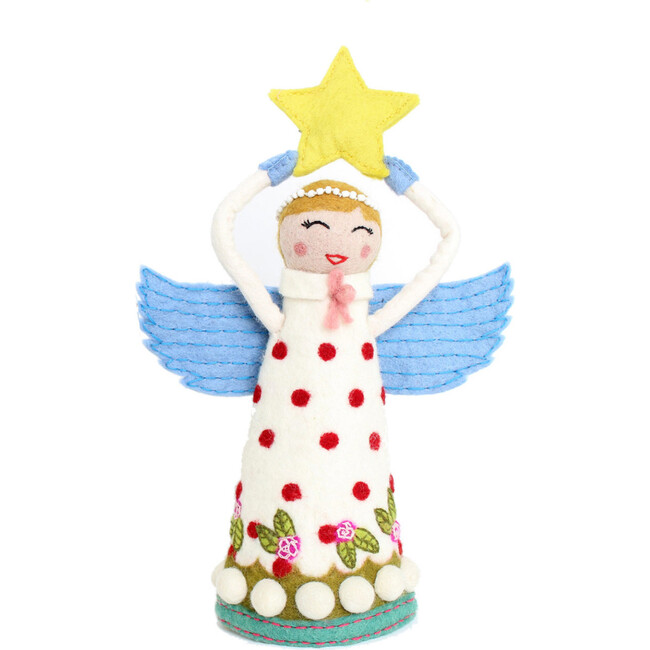 Joy Angel Tree Topper, Natural - Tree Toppers - 1