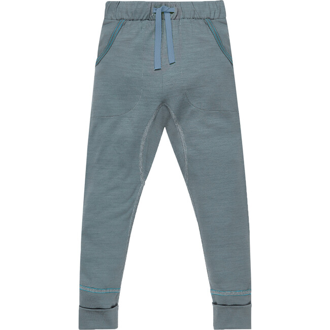 Ultrafine Merino Wool 24-7 Trouser, Denim Blue - Loungewear - 1