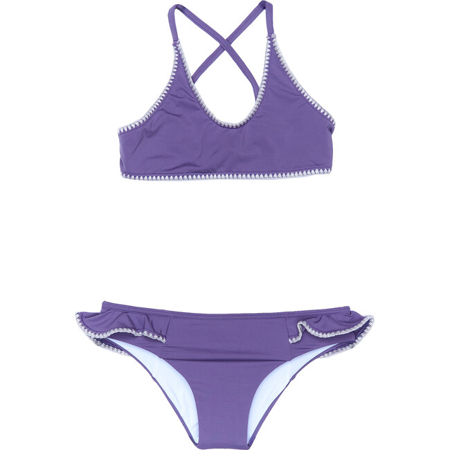 D-Tails Full Covered Bikini, Purple - Two Pieces - 1