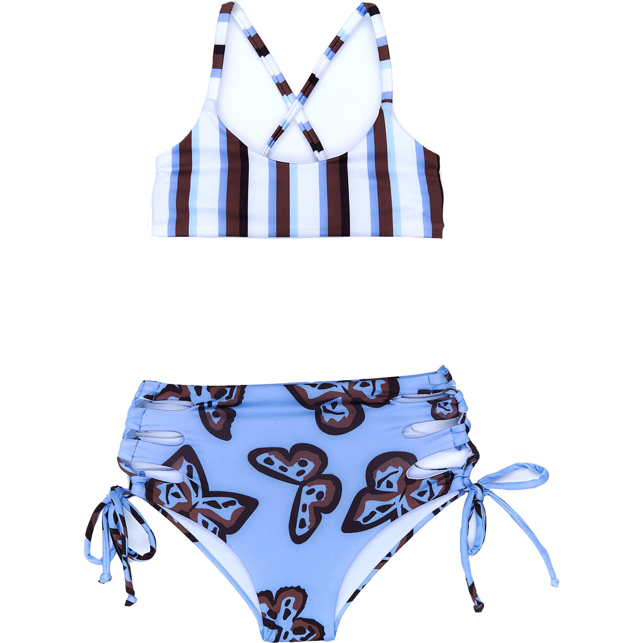 High Tides Just Fly Adjustable Bikini, Blue - Submarine Swim