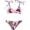 Two Faced Leo Butterfly Full Covered Bikini, Pink - Two Pieces - 1 - thumbnail