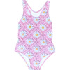 Not Too Basic Crochet One-Piece Swimsuit, Baby Pink - One Pieces - 1 - thumbnail