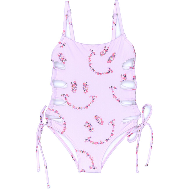 Collateral Damage All Smiles One-Piece Swimsuit, Pink