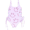 Collateral Damage All Smiles One-Piece Swimsuit, Pink - One Pieces - 1 - thumbnail