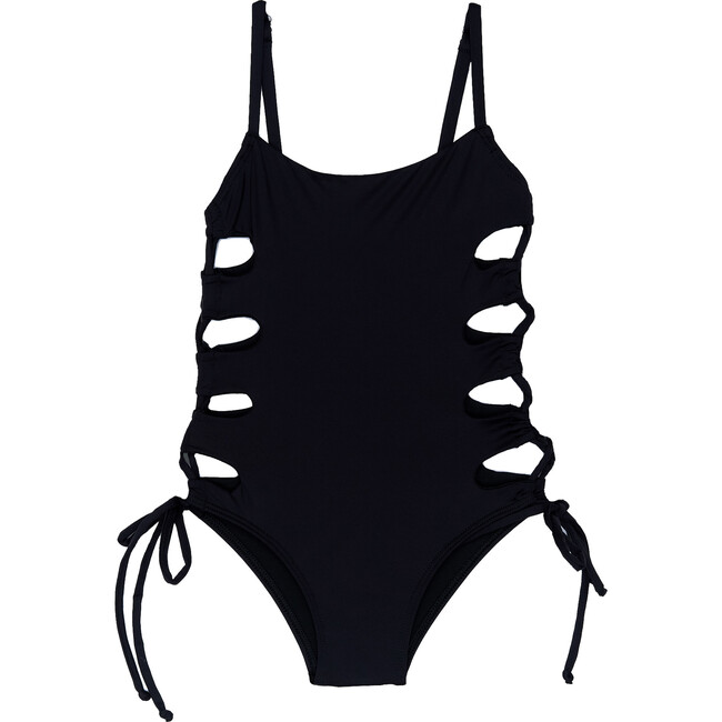 Collateral Damage One-Piece Swimsuit, Black
