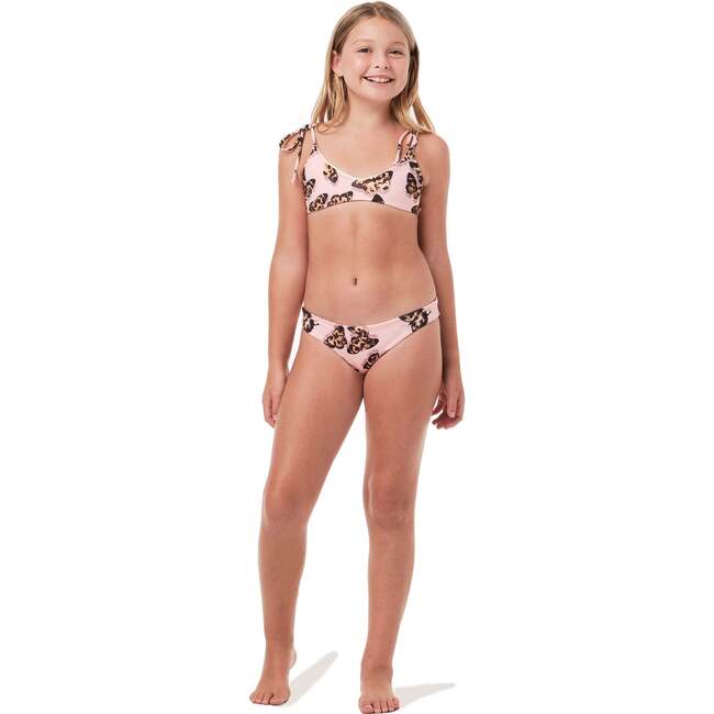 Two Faced Leo Butterfly Full Covered Bikini, Pink - Two Pieces - 2