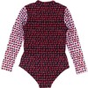 Scooba Doo Love Mini Full Sleeve One-Piece Swimsuit, Red - One Pieces - 3
