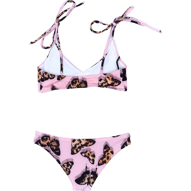 Two Faced Leo Butterfly Full Covered Bikini, Pink - Two Pieces - 3