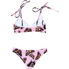 Two Faced Leo Butterfly Full Covered Bikini, Pink - Two Pieces - 3