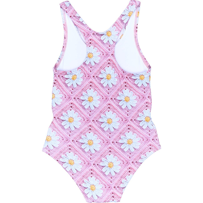 Not Too Basic Crochet One-Piece Swimsuit, Baby Pink - One Pieces - 3