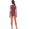 Scooba Doo Love Mini Full Sleeve One-Piece Swimsuit, Red - One Pieces - 4