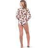 Scooba Doo Leo Butterfly Full Sleeve One-Piece Swimsuit, Pink - One Pieces - 4