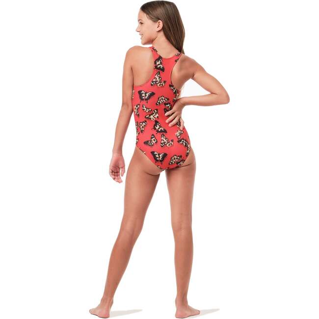 Not Too Basic Leo Butterfly One-Piece Swimsuit, Red - One Pieces - 4