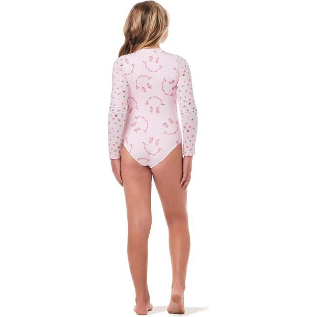 Scooba Doo All Smiles Full Sleeve One-Piece Swimsuit, Pink - One Pieces - 4