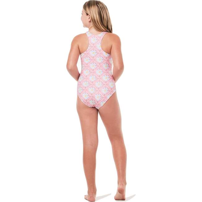 Not Too Basic Crochet One-Piece Swimsuit, Baby Pink - One Pieces - 4