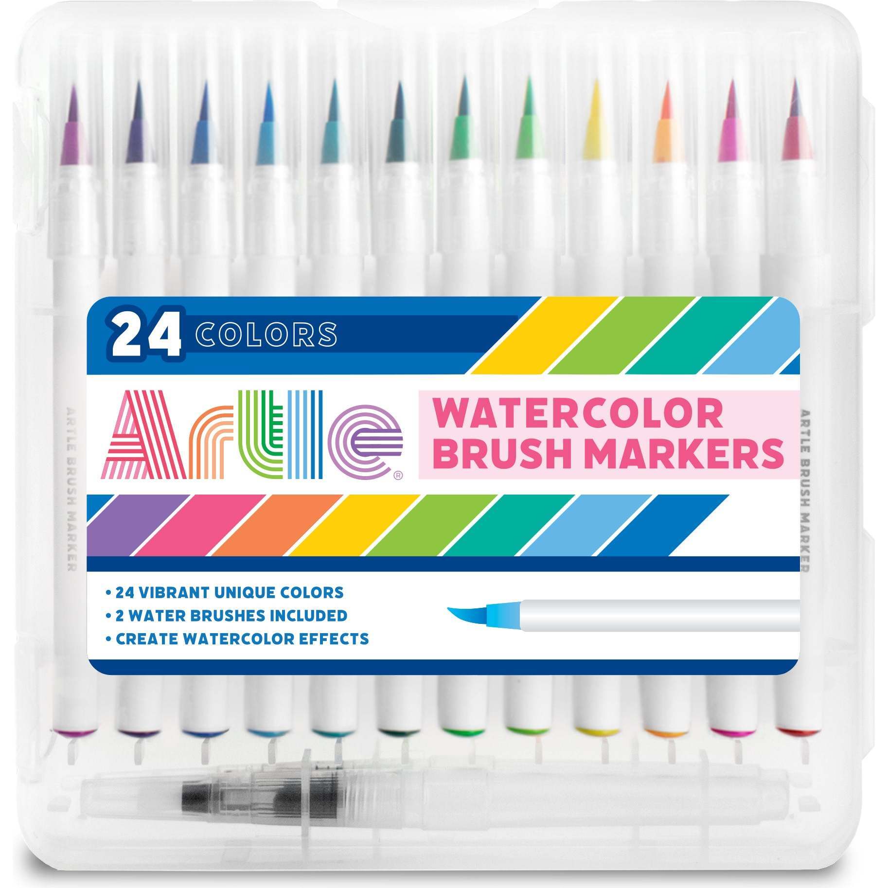 Artle: Watercolor Brush Markers - 26 PC Set - OOLY Arts & Crafts