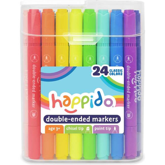 Happido: Double-Ended Markers (24 Colors)