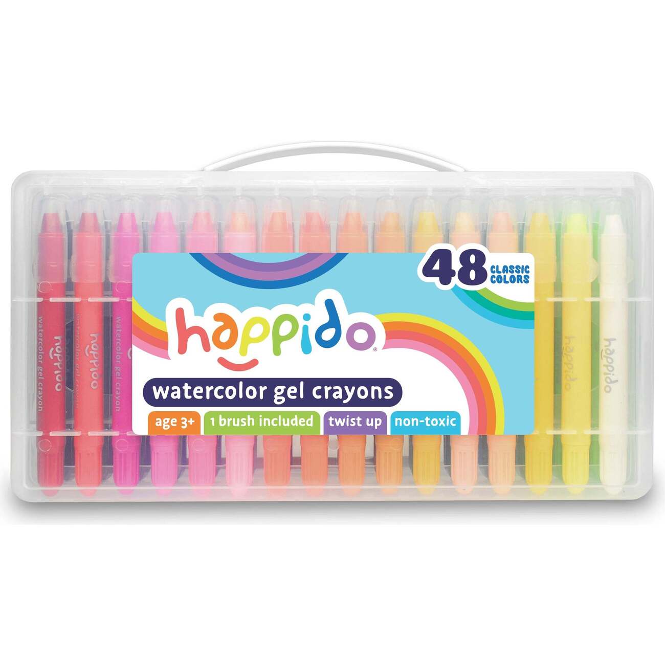 Washable Gel Crayons, Assorted Colors, Non-Toxic Twistable Gel