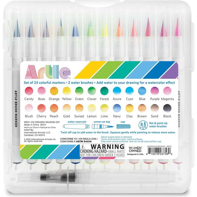 Artle: Watercolor Brush Markers - 26 PC Set