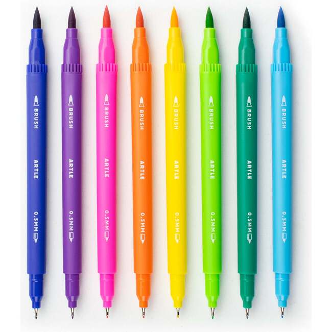 Artle: Double-Ended Brush + Fine Tip Markers (48 Colors)