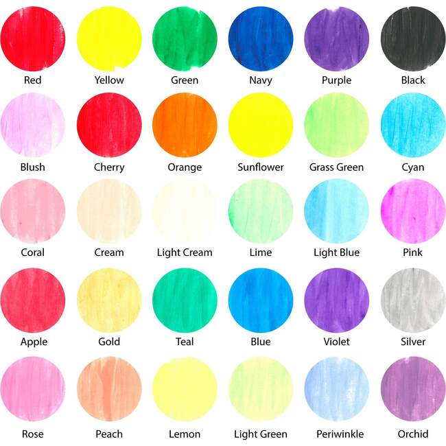 Happido: Solid Poster Paint Sticks - Mega Pack (30 PC Set) - Painting - 3