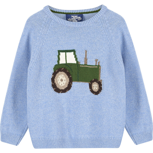 Tractor Sweater, Pale Blue Marl