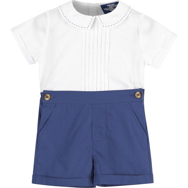 Little Rupert Set, French Navy and White - Mixed Apparel Set - 1
