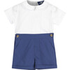 Little Rupert Set, French Navy and White - Mixed Apparel Set - 1 - thumbnail