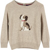 Little Puppy Sweater, Oatmeal - Sweaters - 1 - thumbnail