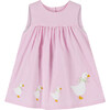 Little Jemima Striped Pinafore, Bright Pink Stripe - Dresses - 1 - thumbnail