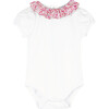 Little Liberty Print Phoebe Willow Body, White and Bright Pink - Onesies - 1 - thumbnail