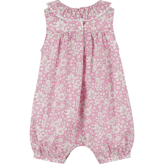 Little Liberty Print Betsy Boo Willow Romper, Pink Betsy Boo - Rompers - 2