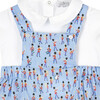 Little Liberty Print Musical March Dungaree, Blue and Soldier - Rompers - 3