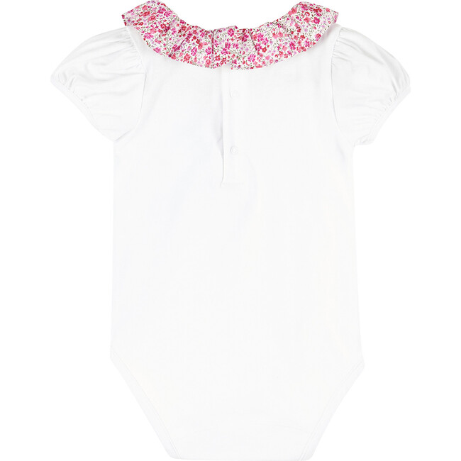 Little Liberty Print Phoebe Willow Body, White and Bright Pink - Onesies - 2