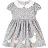 Little Jemima Petal Collar Dress, Multi Floral - Dresses - 1 - thumbnail