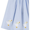 Little Jemima Striped Pinafore, Pale Blue Stripe - Dresses - 3 - thumbnail