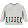 Little Guardsman Sweater, Grey Marl - Sweaters - 1 - thumbnail