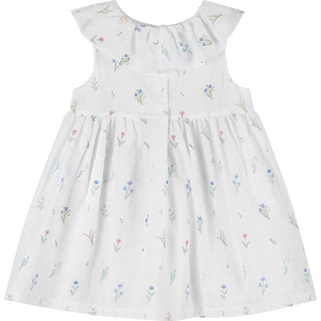 Little Francis Willow Sun Dress, White and Floral - Dresses - 2