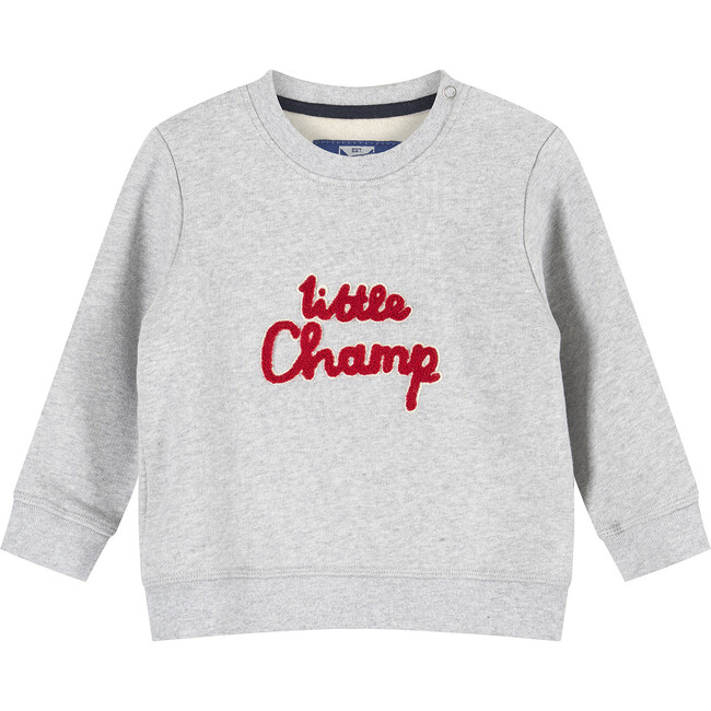 Little Champ Sweater, Grey Marl