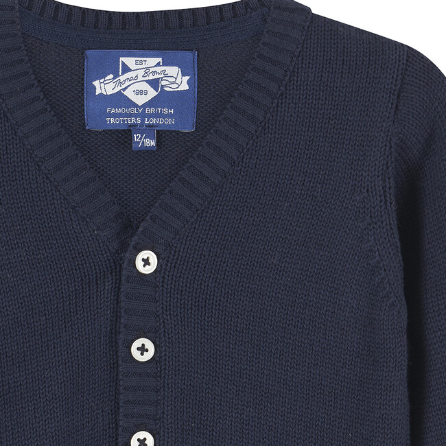 Little Finley Cardigan, Navy - Cardigans - 3