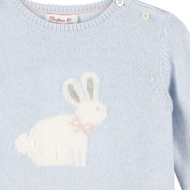 Little Betty Bunny Sweater, Pale Blue - Sweaters - 3
