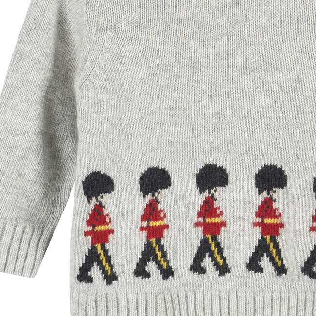 Little Guardsman Sweater, Grey Marl - Sweaters - 3