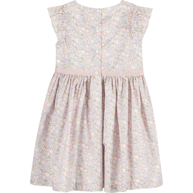 Liberty Print Michelle Frill Sleeve Dress, Pale Pink - Dresses - 2