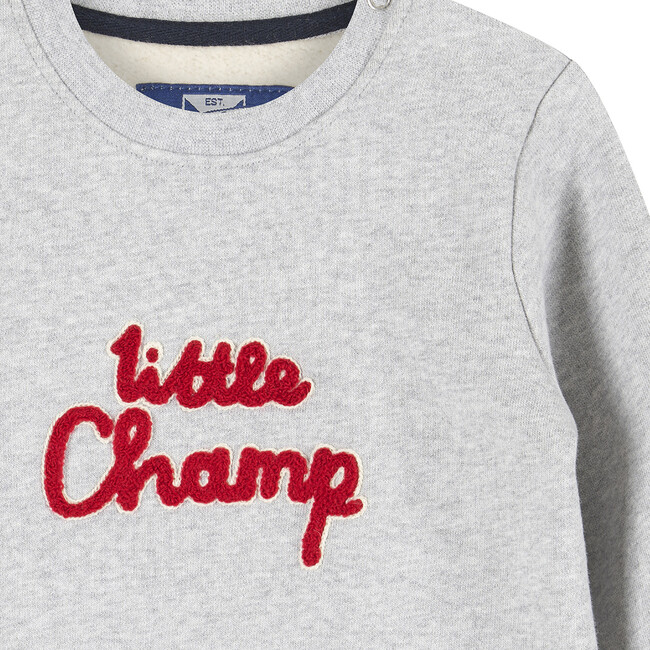 Little Champ Sweater, Grey Marl - T-Shirts - 3