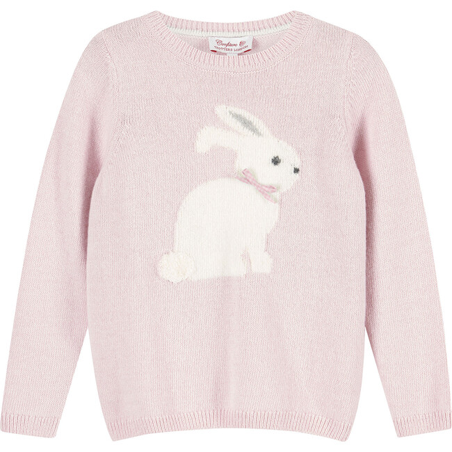 Coco Bunny Sweater, Pale Pink - Sweaters - 1