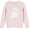 Coco Bunny Sweater, Pale Pink - Sweaters - 1 - thumbnail