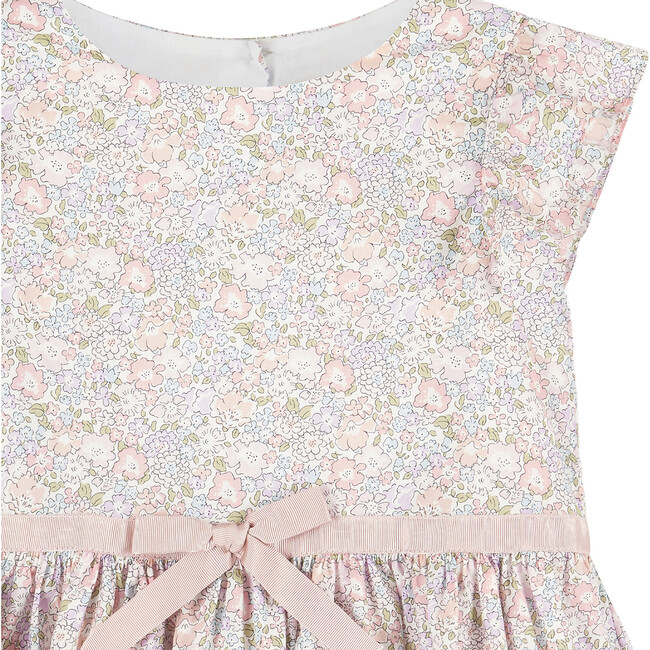 Liberty Print Michelle Frill Sleeve Dress, Pale Pink - Dresses - 3