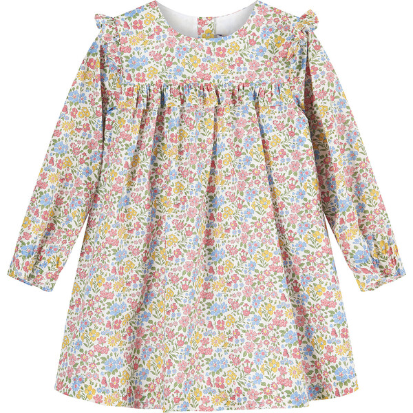 Liberty Print Annabelle Ruffle Dress, Multi Floral - Trotters London ...